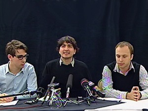 De gauche à droite, Jean-François Landry, Félix-Antoine Dumais-Michaud et Jerry Beaudoin.