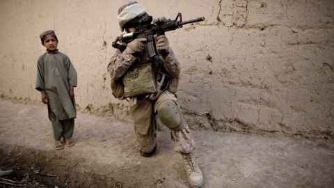 Un soldat américain lors d'une patrouille dans le sud de Kaboul