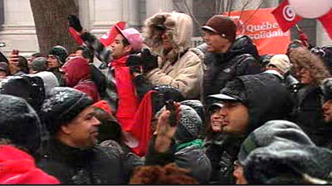 Manifestation de solidarité à Montréal