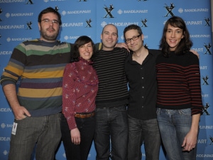 L'équipe de <i>Bande à part </i>: (de gauche à droite) François Lemay, Élodie Gagnon, Alexandre Courteau, Pierre Landry et Catherine Pogonat