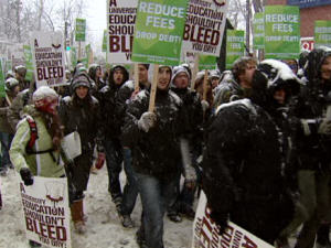 Manifestation d'étudiants à Halifax