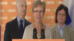 De gauche à droite : Jack Layton, Nycole Turmel et Françoise Boivin