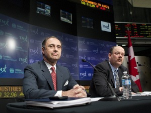 Les PDG Xavier Rolet et Thomas Kloet