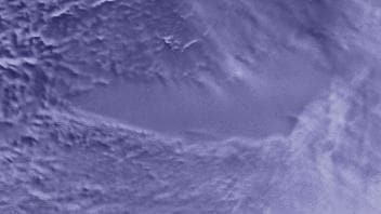 Image satellite du lac Vostok sous les glaces de l'Antarctique.