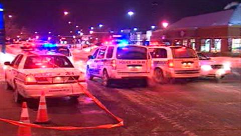 Des policiers sur les lieux d'une intervention qui a fait plusieurs blessés dans le quartier Côte-des-Neiges.