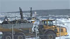 Le chantier de la mine d'Osisko, à Malartic