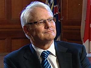 Le premier ministre Gordon Campbell, lors de son dernier jour en Chambre