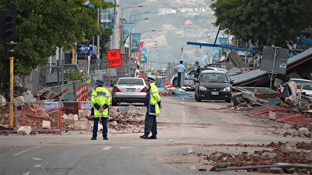 Une rue de Christchurch le 23 février 2011.