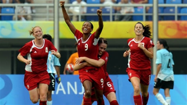 Les joueuses de l'équipe canadienne