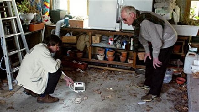 Test pour évaluer la concentration de radon dans l’air