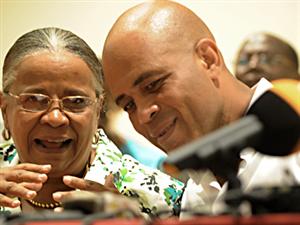 Les candidats Mirlande Manigat et Michel Martelly