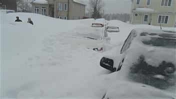 Tempête de neige à Sherbrooke