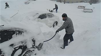 Tempête de neige à Sherbrooke