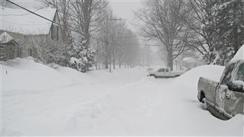 Tempête de neige à Sherbrooke