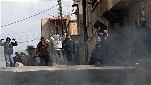 Deraa, 23 mars 201, les manifestants défient les autorités.