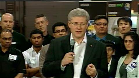 Stephen Harper lors d'un �v�nement � Markham, en Ontario