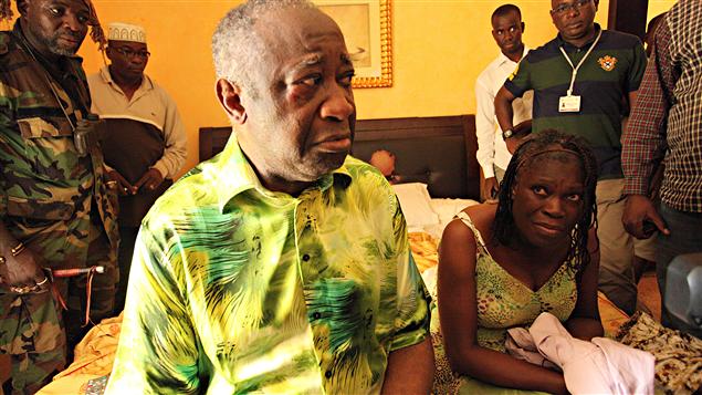 Laurent Gbagbo et sa femme lors de leur capture