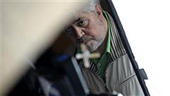 Pedro Almodovar lors du tournage du film « La piel que habito », en août 2010.