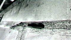 Un trou découvert sur l'une des poutres du pont Champlain Un trou découvert sur l'une des poutres du pont Champlain