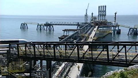 Canaport, le nouveau port méthanier de Saint-Jean sur la côte est du Canada.