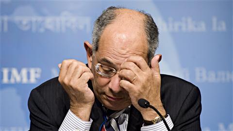 L'ancien ministre égyptien des Finances, Youssef Boutros-Ghali, lors d'une conférende de presse au G20 en avril 2010.