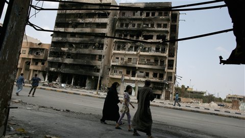 Misrata a été lourdement endommagée par les bombardements.