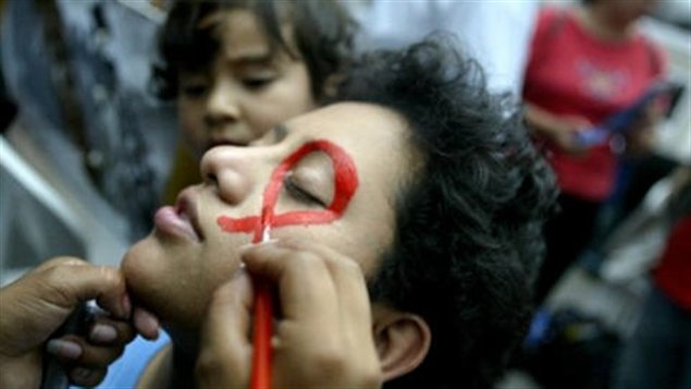 Actividad para el Día Mundial del Sida en Lima, Perú. 