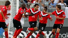 Dwayne De Rosario et ses co�quipiers