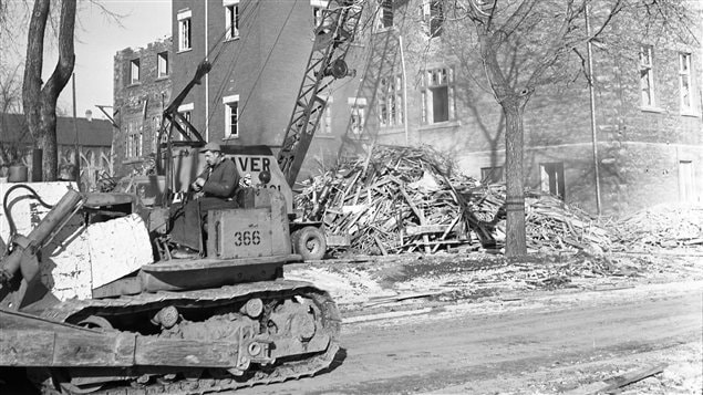 Terrains de Radio-Canada et démolition des dernières maisons (11 décembre 1963)