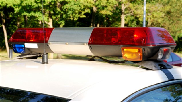 Une voiture de police