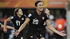 Abby Wambach (à droite) et les Américaines en extase