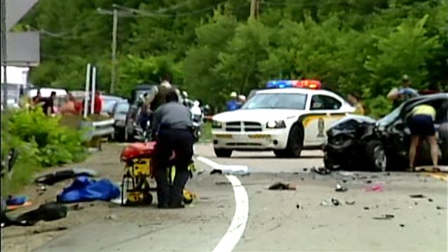 Accident de la route en Mauricie