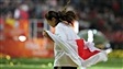 Homare Sawa dans le drapeau japonais