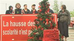 Des étudiants manifestent contre la hausse des frais de scolarité