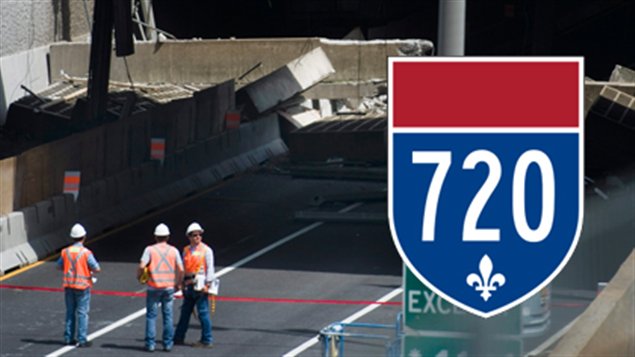 Effondrement dans le tunnel Viger