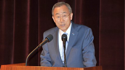 Le secrétaire général de l'ONU, Ban Ki-moon