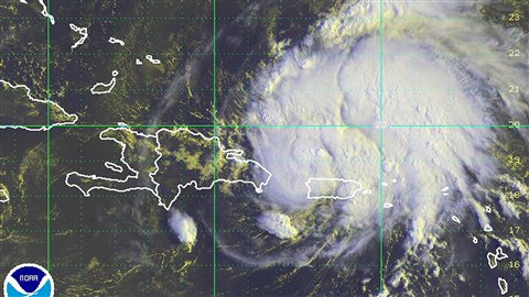 Image satellitaire de la tempête Irène