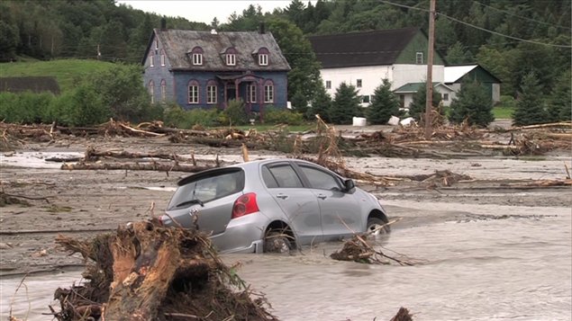 Séquelles des inondations en Beauce
