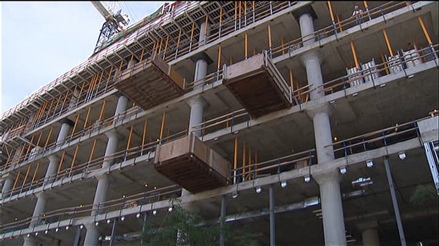 Chantier du CHUM à Montréal