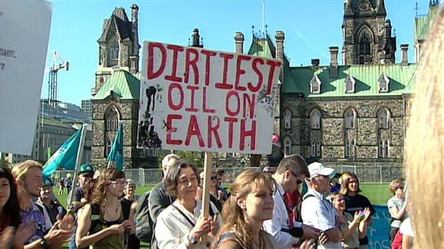 Manifestation contre les sables bitumineux à Ottawa