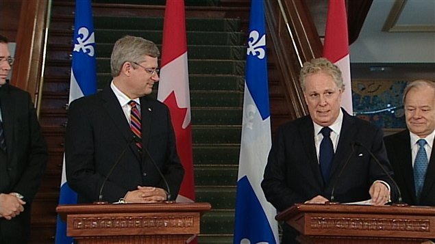 Stephen Harper et Jean Charest