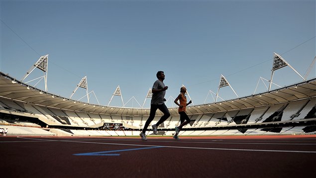 La piste d'athlétisme des Jeux de Londres 2012