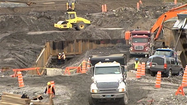 Chantier de construction au Québec