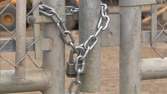 إحدى الورش المقفلة في مونتريال
