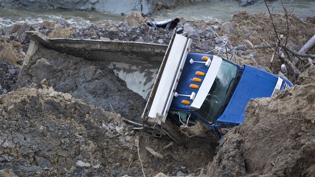 Camion enseveli
