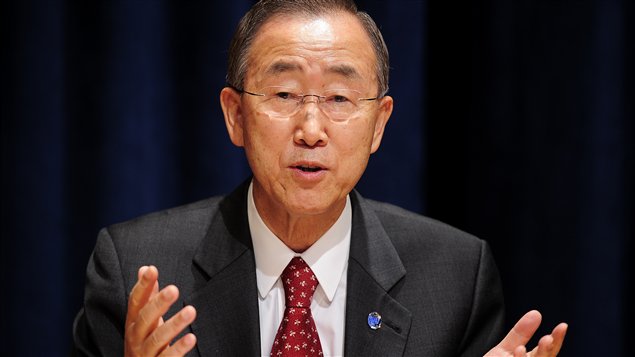 Le secrétaire général des Nations Unies, Ban ki-Moon