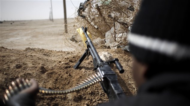 Mercenaire prêt au combat en Libye.