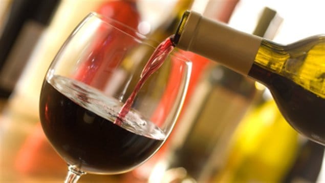 Une bouteille de vin