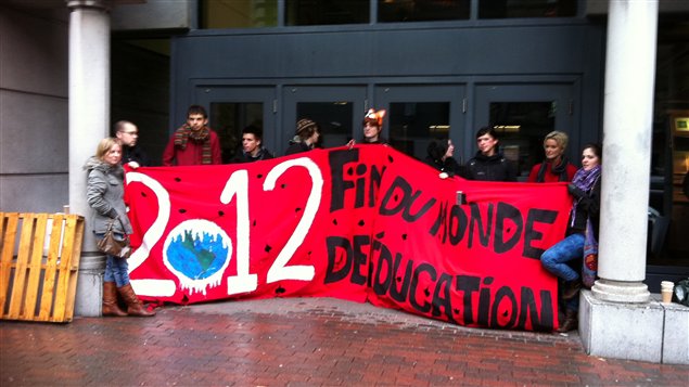 Manifestation d'étudiants à Montréal