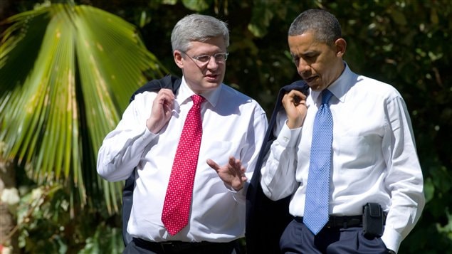Stephen Harper et Barack Obama